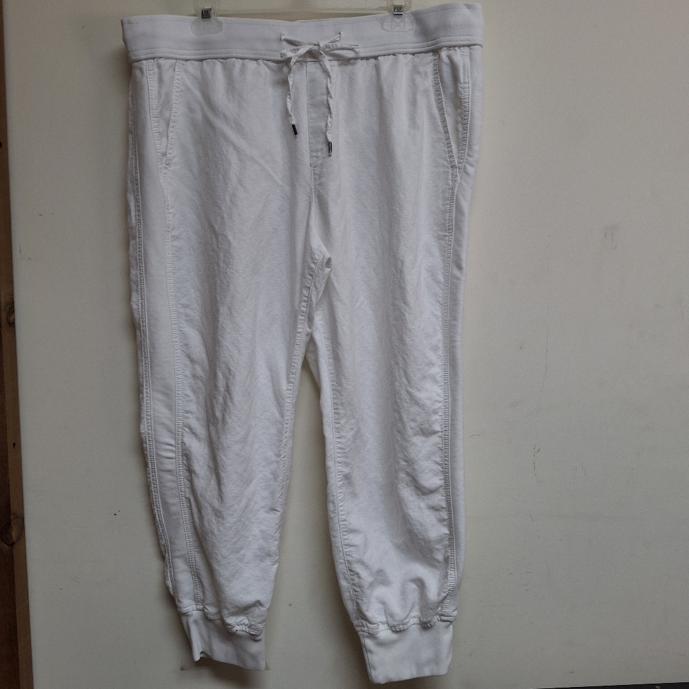 Gap Jogger/Utility Pants XL White Linen Blend Comfort Casual Streetwear
